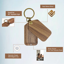 Customizable Wooden Keychain, personalized Wooden Photo Keyring