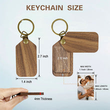 Personalized Wooden Photo keychain, Photo on Wood Keychain