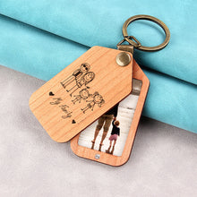 Personalized Wooden Photo keychain, Photo on Wood Keychain