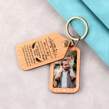 Personalized Wooden Photo keychain, Photo on Wood Keychain