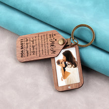 Customizable Wooden Keychain, personalized Wooden Photo Keyring