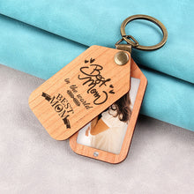 Customizable Wooden Keychain, personalized Wooden Photo Keyring
