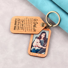 Customizable Wooden Keychain, personalized Wooden Photo Keyring