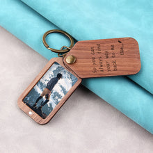 Adventure Calling Wooden Photo Personalized Keychain