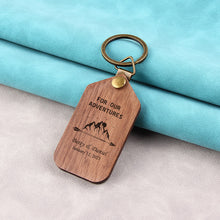 Adventure Calling Wooden Photo Personalized Keychain