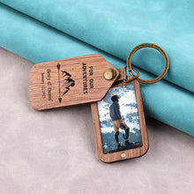Adventure Calling Wooden Photo Personalized Keychain