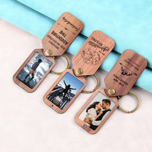 Adventure Calling Wooden Photo Personalized Keychain