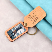 Adventure Calling Wooden Photo Personalized Keychain