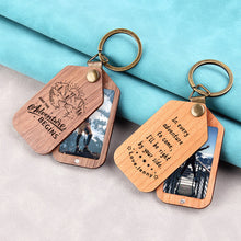 Adventure Calling Wooden Photo Personalized Keychain