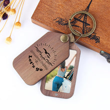 Adventure Calling Wooden Photo Personalized Keychain