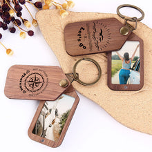 Adventure Calling Wooden Photo Personalized Keychain