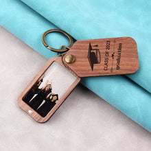 Custom Photo Wooden Keychain, Unique Gift For Graduation