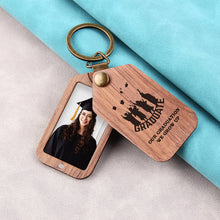 Custom Photo Wooden Keychain, Unique Gift For Graduation