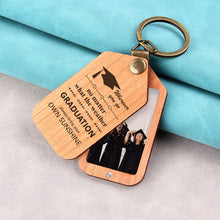 Custom Photo Wooden Keychain, Unique Gift For Graduation