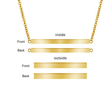 Personalized Double Layered 3D Bar Necklace