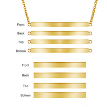 Personalized Double Layered 3D Bar Necklace