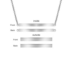 Personalized Double Layered 3D Bar Necklace