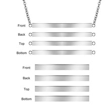 Personalized Double Layered 3D Bar Necklace