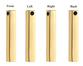 3D Bar Custom Name Necklace Personalized Gift for Family Friend