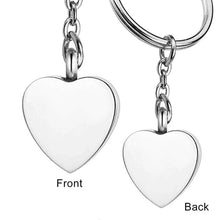 Ashes Keychain Heart Custom Keyring Keepsake Cremation Urn Keychain Gift for Dog Lover