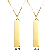 Custom Bar Necklace with Birthstone Personalized Jewelry for Family Birthday Gift