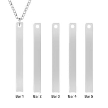 Dainty Vertical Custom Name Necklace Gold Bar Necklace Personalized Gift
