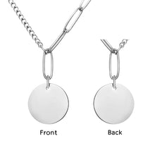 Personalized Disc Combined Necklace Engraved Photo Necklace Gift for Birthday Christmas