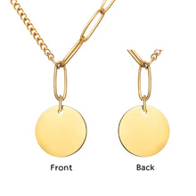 Personalized Disc Combined Necklace Engraved Photo Necklace Gift for Birthday Christmas