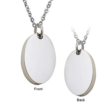 Silver Oval Ashes Necklace Custom Urn Pendant Memorial Gift
