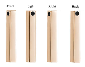 3D Bar Custom Name Necklace Personalized Gift for Family Friend