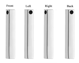 3D Bar Custom Name Necklace Personalized Gift for Family Friend