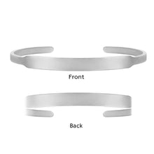 Engraved Cuff Bangle, Actual Fingerprint Handwriting Bracelet