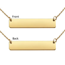 Bar Custom Necklace Personalized Photo Necklace Birthday Christmas Graduation Anniversary Gift