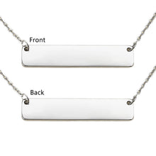 Bar Custom Necklace Personalized Photo Necklace Birthday Christmas Graduation Anniversary Gift