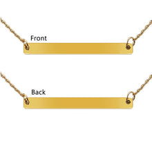 Custom Name Necklace Engraved Personalized Jewelry Bar Necklace Gift for Women