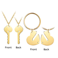 Heart Couple Keychain Couple Necklace Personalized Gift for Lover Anniversary