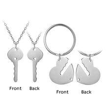 Heart Couple Keychain Couple Necklace Personalized Gift for Lover Anniversary