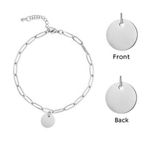 Charm Disc Bracelet Custom Initial Bracelet Personalized Jewelry for Mom Girlfriend