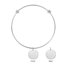 Personalized Bangle Engraved Photo Bracelet for Her Handmade Jewelry Gift for Mom Friend