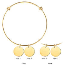 Custom Name Bracelet Engraved Photo Handwriting Bangle Personalized Gift