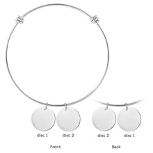 Custom Name Bracelet Engraved Photo Handwriting Bangle Personalized Gift