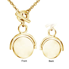 Customized Round Rotatable Necklace Photo Memory Disc Pendant