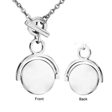 Customized Round Rotatable Necklace Photo Memory Disc Pendant