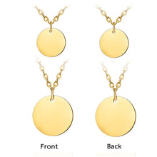 Custom Two Discs Necklace Personalized Picture Text Necklace Gift for Friend Family