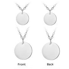 Custom Two Discs Necklace Personalized Picture Text Necklace Gift for Friend Family