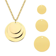 Three Discs Personalized Necklace Engraved Photo Gift for Friend Christmas Gift