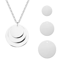 Three Discs Personalized Necklace Engraved Photo Gift for Friend Christmas Gift