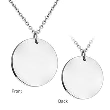 Disc Gold Necklace, Engraved Actual Handwriting Necklace
