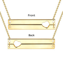 Double Bars Custom Initial Necklace Personalized Gift for Family Engraved Name