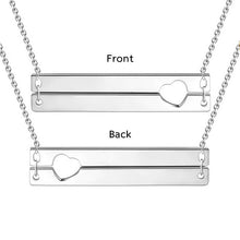 Double Bars Custom Initial Necklace Personalized Gift for Family Engraved Name